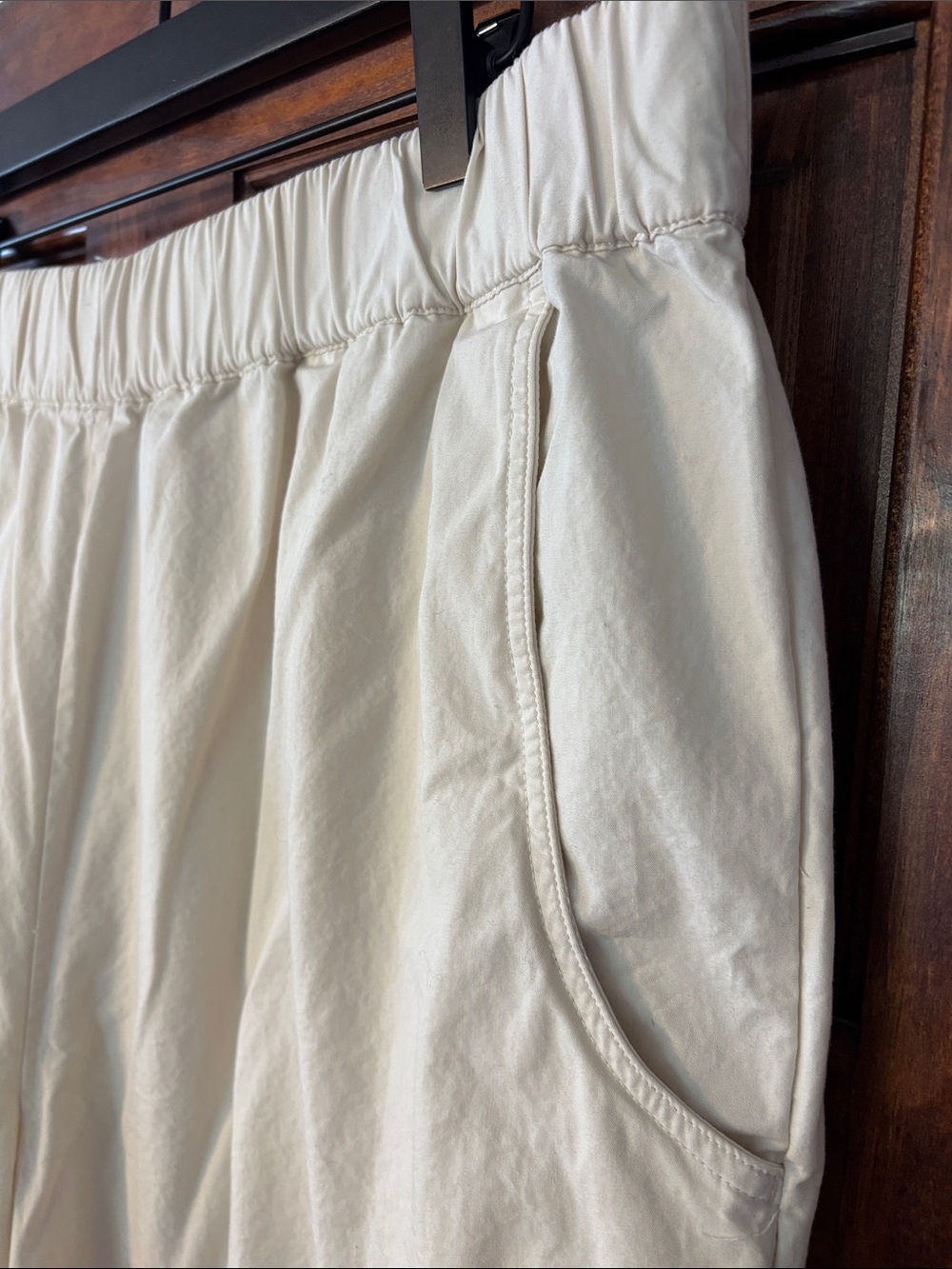 Banana Republic Pull On Wide-Leg Ankle Pants with Embroidered Poplin XL - Picture 4 of 8